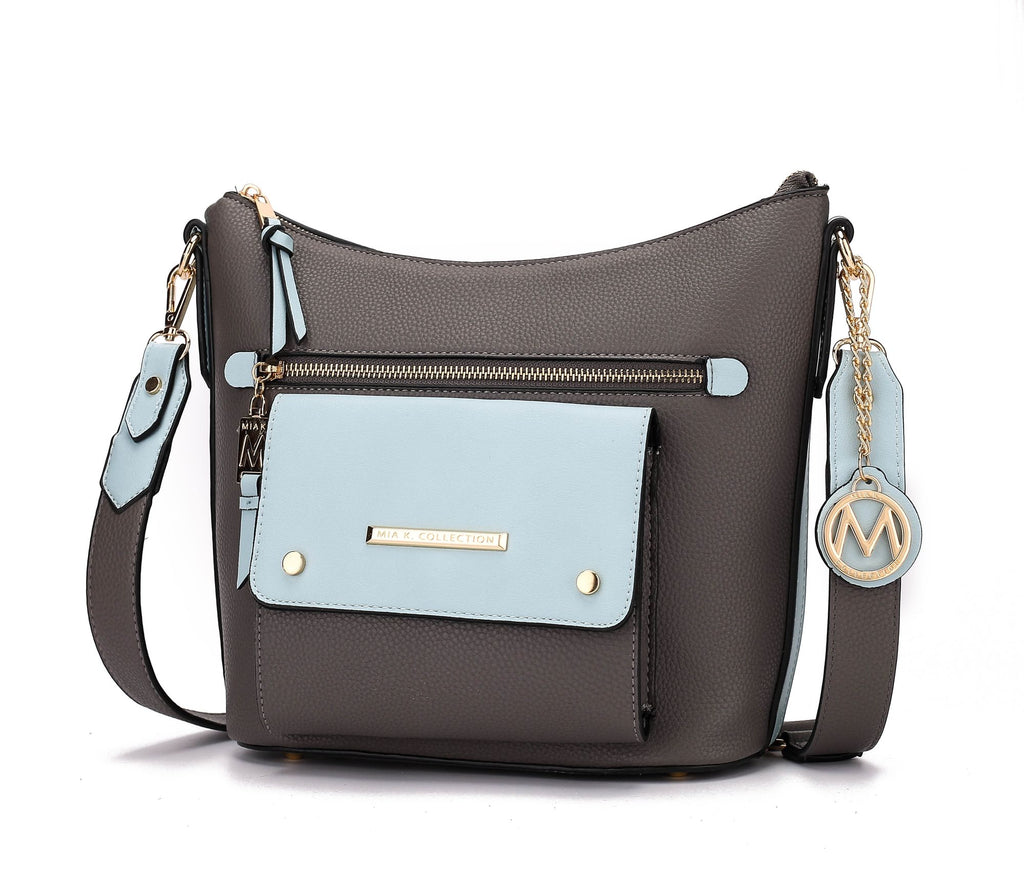 MKF Collection Serenity Color Block Vegan Leather Women Crossbody Bag by Mia K