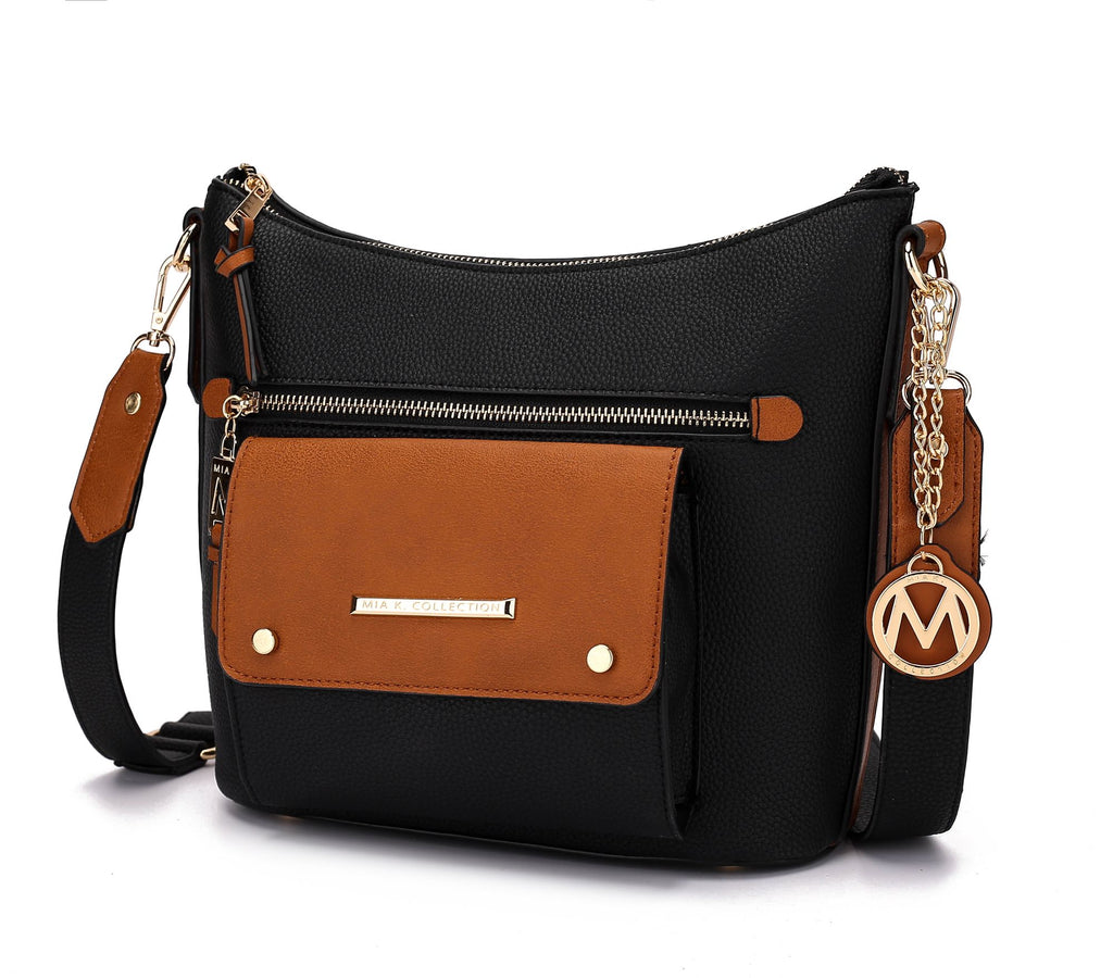 MKF Collection Serenity Color Block Vegan Leather Women Crossbody Bag by Mia K
