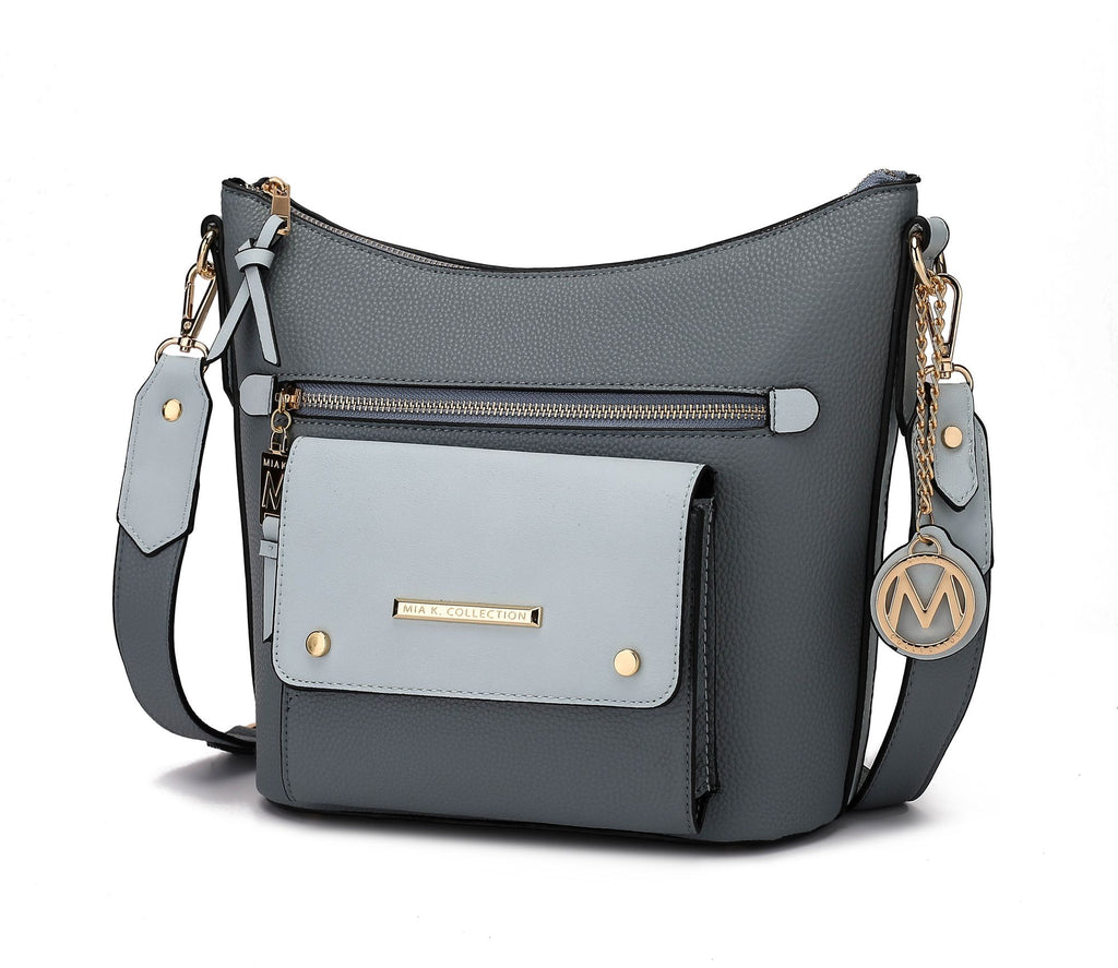 MKF Collection Serenity Color Block Vegan Leather Women Crossbody Bag by Mia K