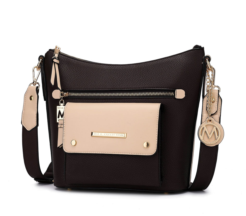 MKF Collection Serenity Color Block Vegan Leather Women Crossbody Bag by Mia K