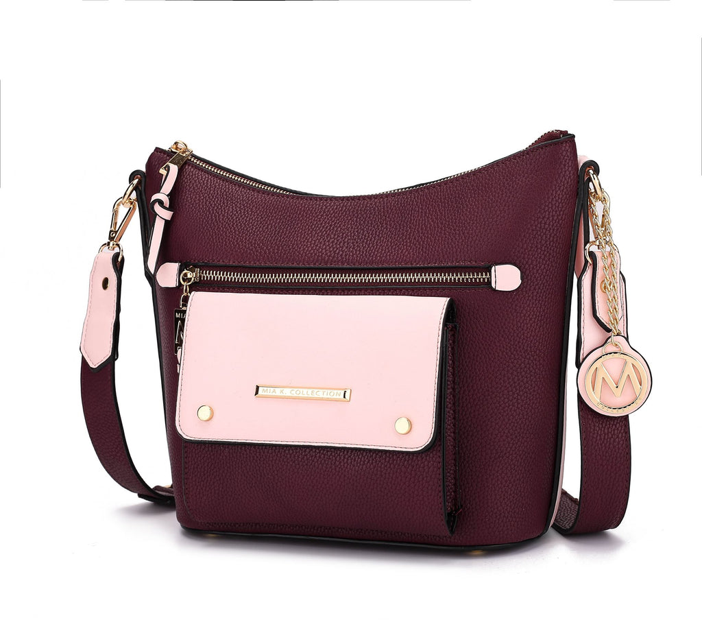MKF Collection Serenity Color Block Vegan Leather Women Crossbody Bag by Mia K