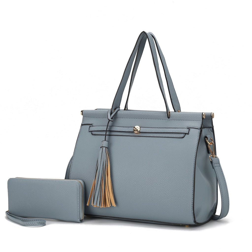 MKF Collection Shelby Satchel Handbag with Wallet Vegan Leather Women by Mia k