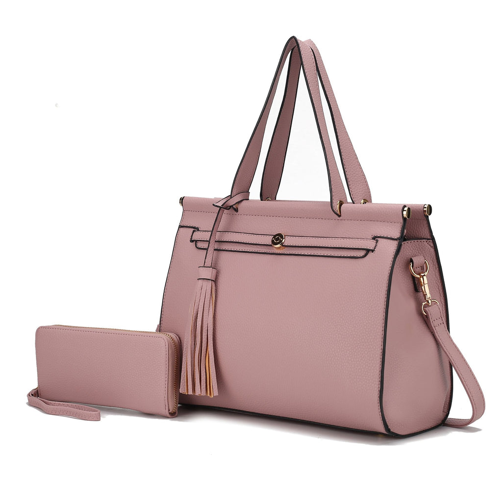 MKF Collection Shelby Satchel Handbag with Wallet Vegan Leather Women by Mia k