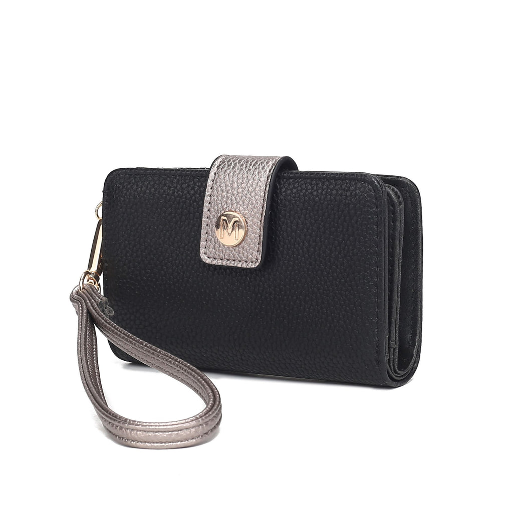 MKF Collection Shira Color Block Vegan Leather Women Wallet with Wristlet by Mia K