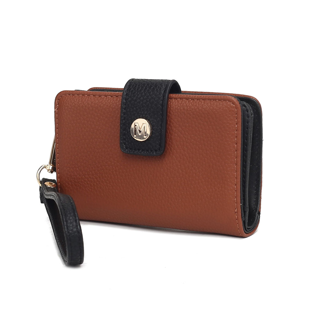 MKF Collection Shira Color Block Vegan Leather Women Wallet with Wristlet by Mia K