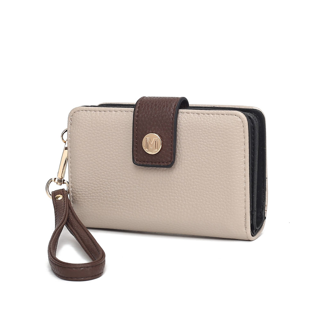 MKF Collection Shira Color Block Vegan Leather Women Wallet with Wristlet by Mia K