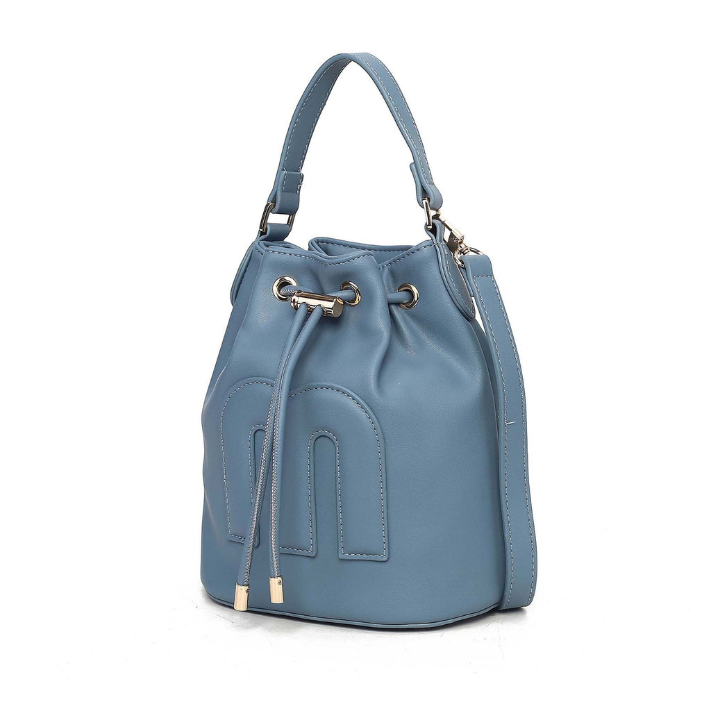 MKF Collection Soraya Buckle Shoulder Bag Faux Leather Handbag by Mia K