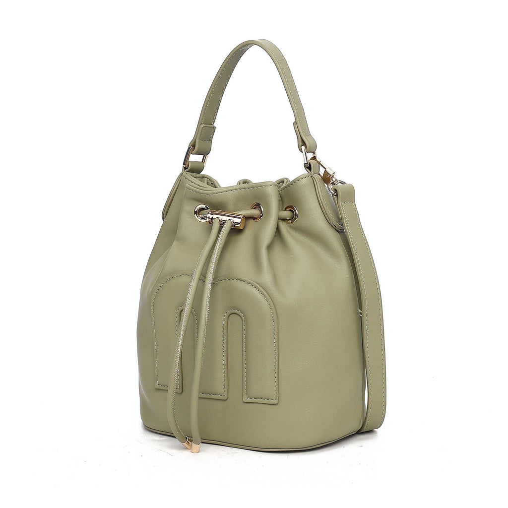MKF Collection Soraya Buckle Shoulder Bag Faux Leather Handbag by Mia K
