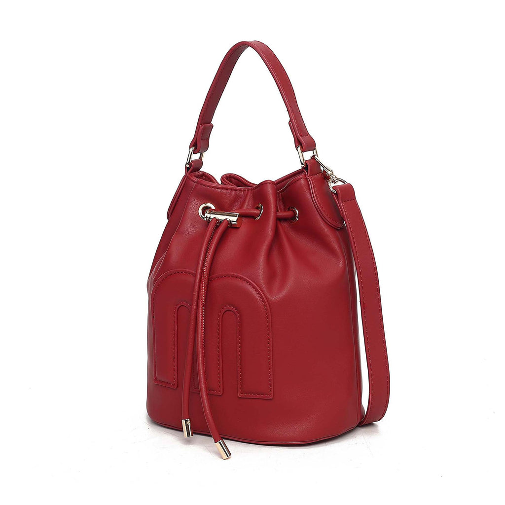 MKF Collection Soraya Buckle Shoulder Bag Faux Leather Handbag by Mia K
