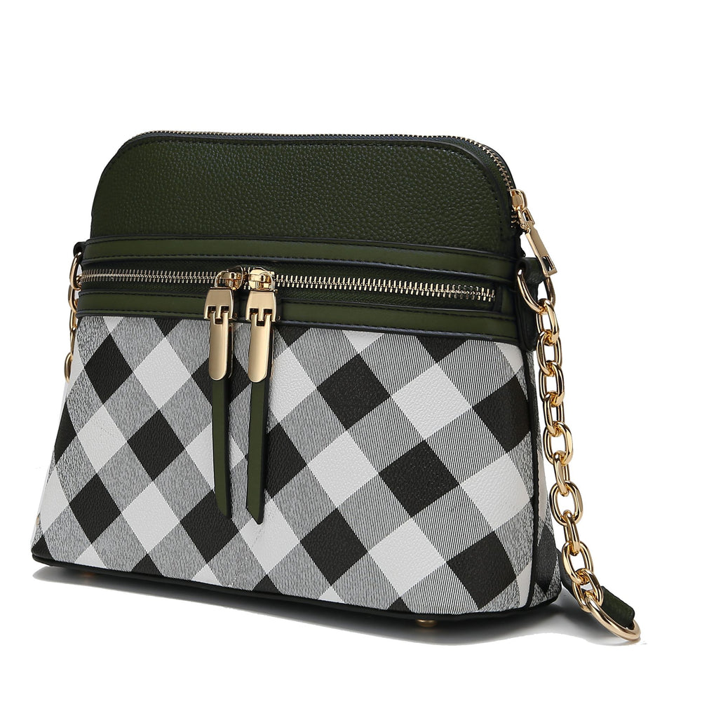MKF Collection Suki Checkered Crossbody Handbag by Mia K