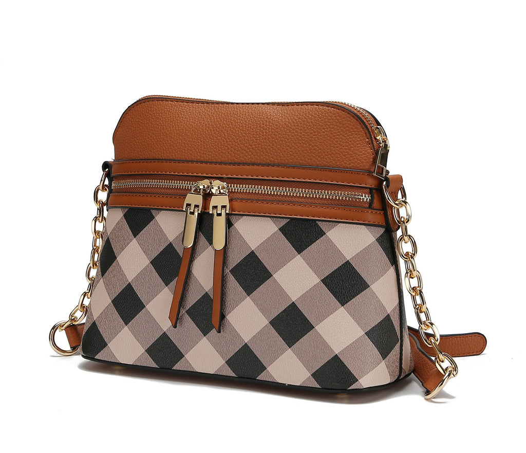 MKF Collection Suki Checkered Crossbody Handbag by Mia K