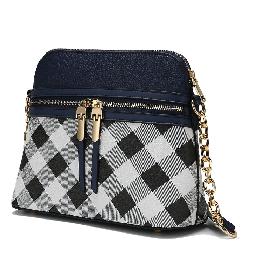 MKF Collection Suki Checkered Crossbody Handbag by Mia K
