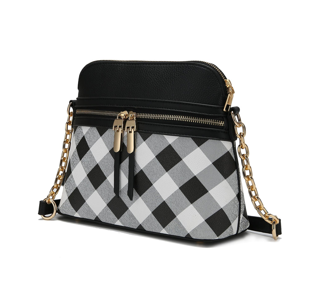MKF Collection Suki Checkered Crossbody Handbag by Mia K