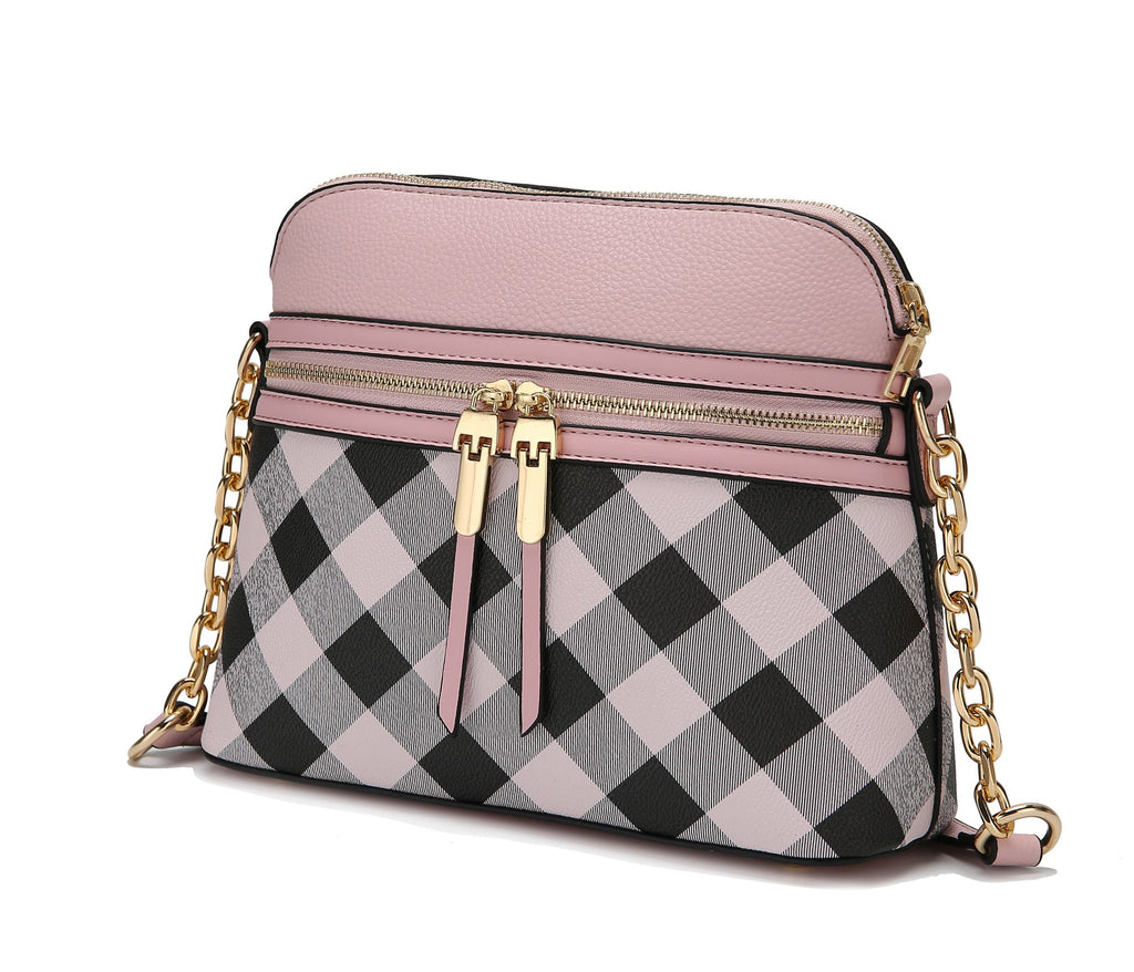 MKF Collection Suki Checkered Crossbody Handbag by Mia K