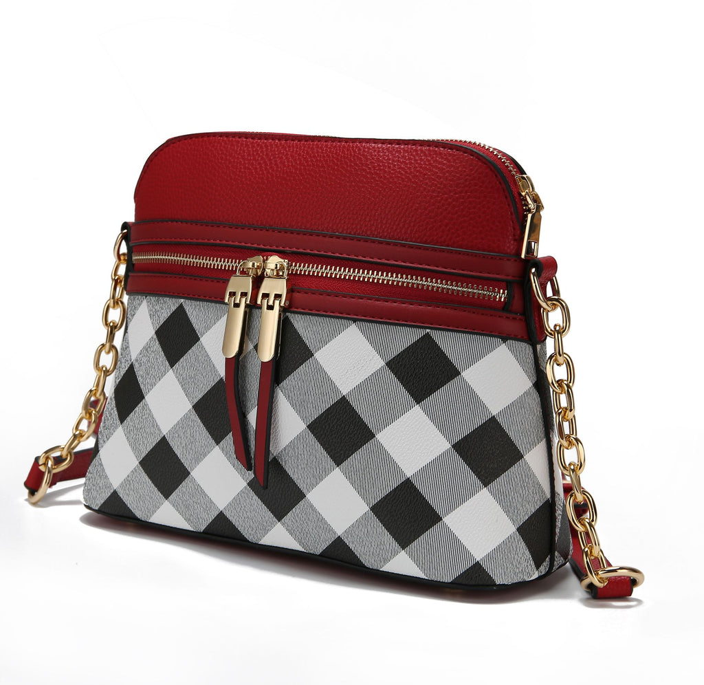 MKF Collection Suki Checkered Crossbody Handbag by Mia K