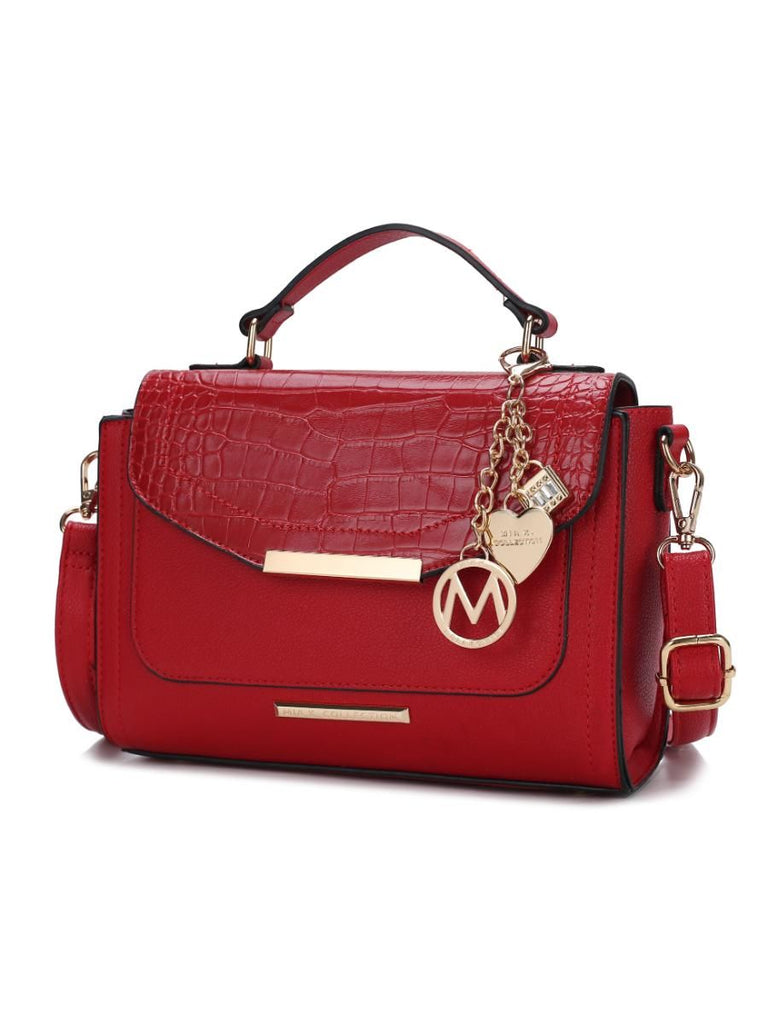 MKF Collection Sylvie Croco Embossed Vegan Leather Women Shoulder by Mia k