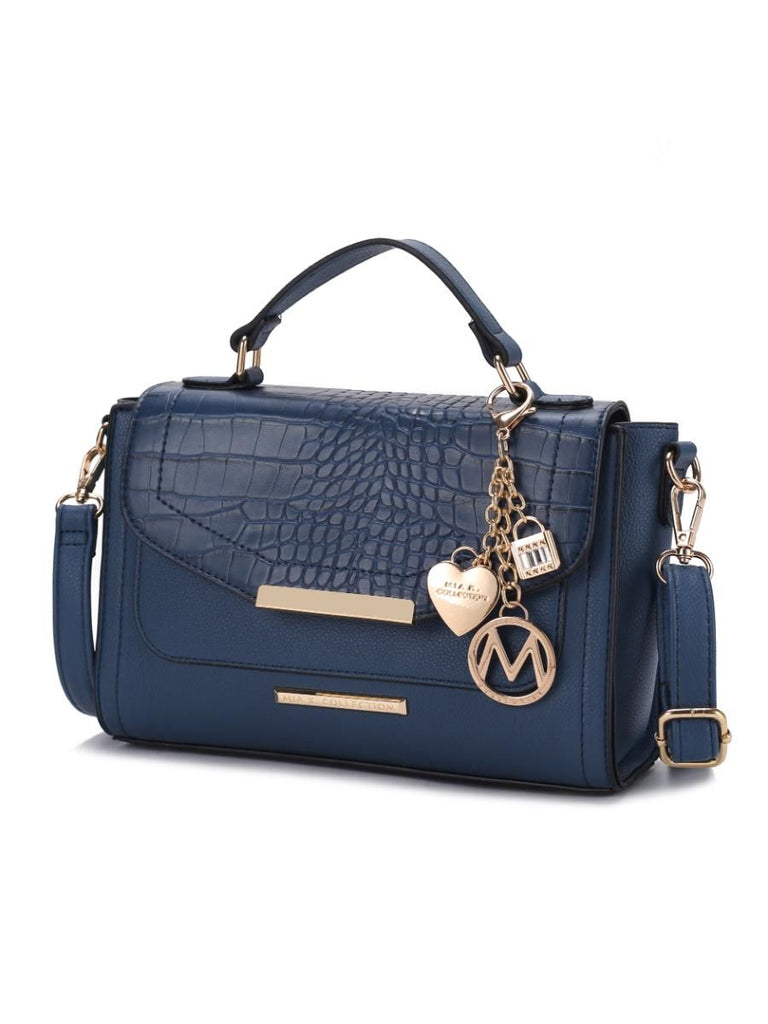 MKF Collection Sylvie Croco Embossed Vegan Leather Women Shoulder by Mia k
