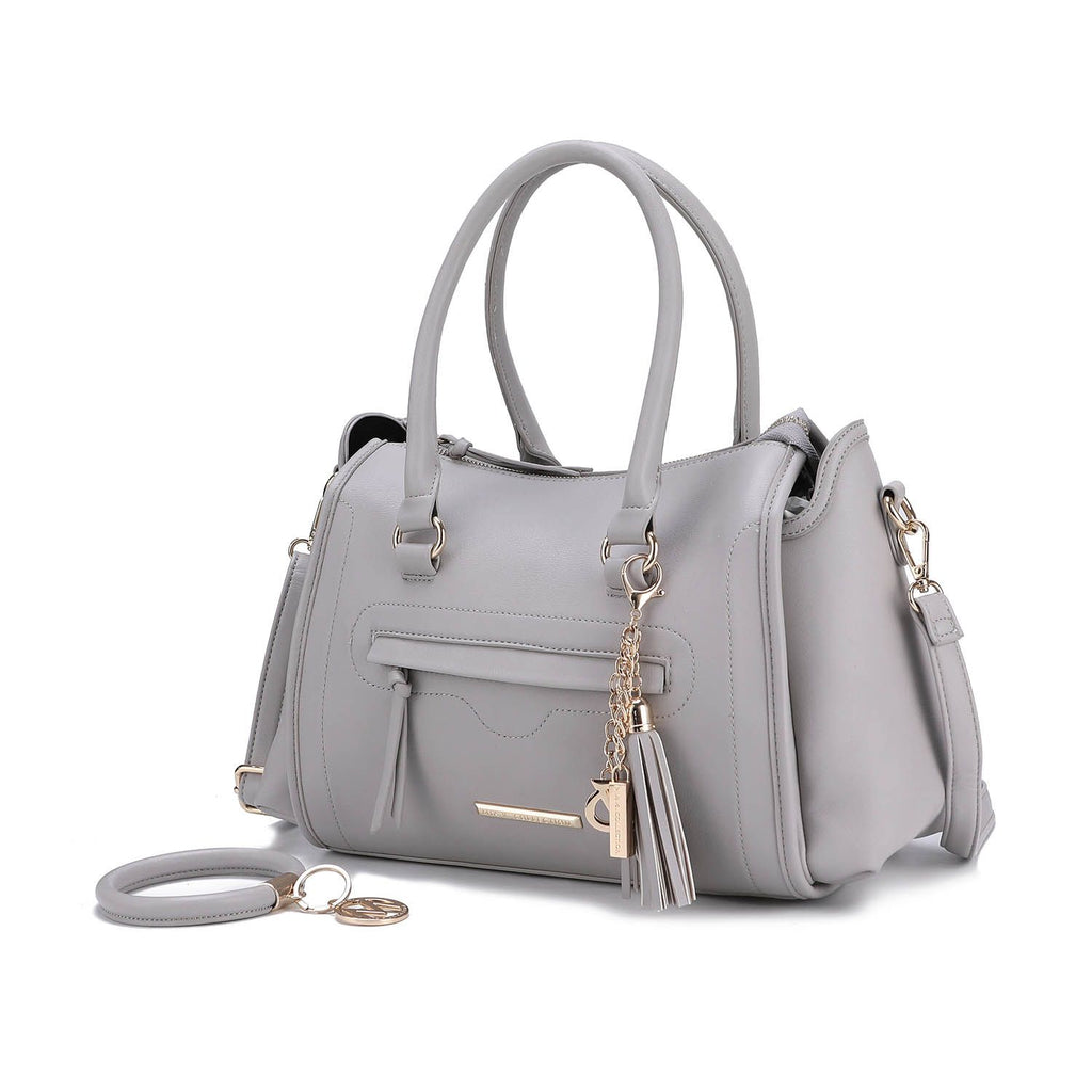 MKF Collection Valeria Satchel Handbag with Keyring by Mia K