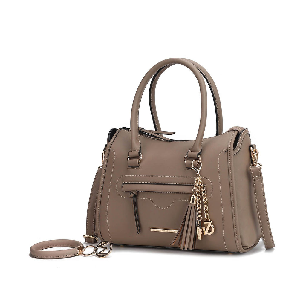 MKF Collection Valeria Satchel Handbag with Keyring by Mia K