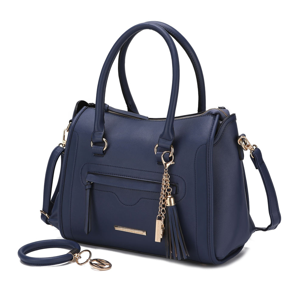 MKF Collection Valeria Satchel Handbag with Keyring by Mia K