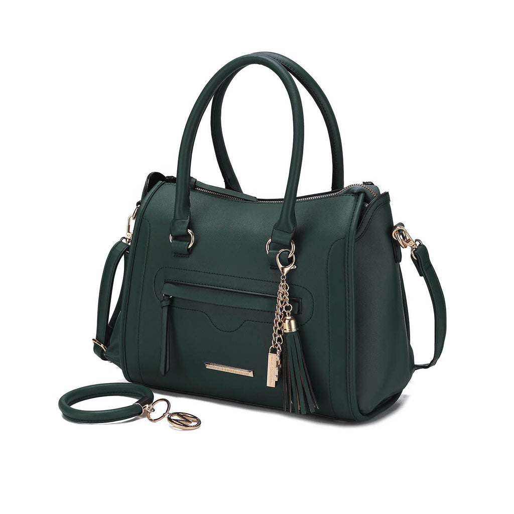 MKF Collection Valeria Satchel Handbag with Keyring by Mia K