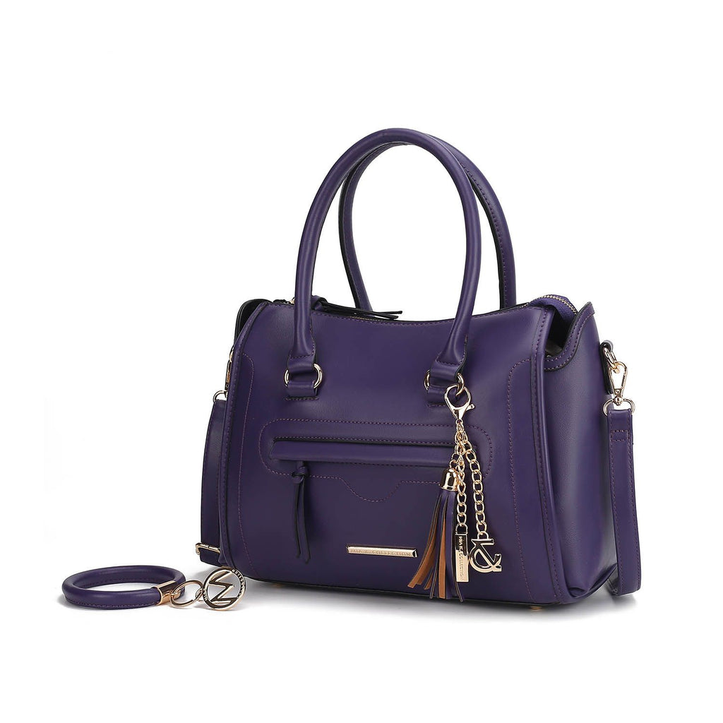 MKF Collection Valeria Satchel Handbag with Keyring by Mia K