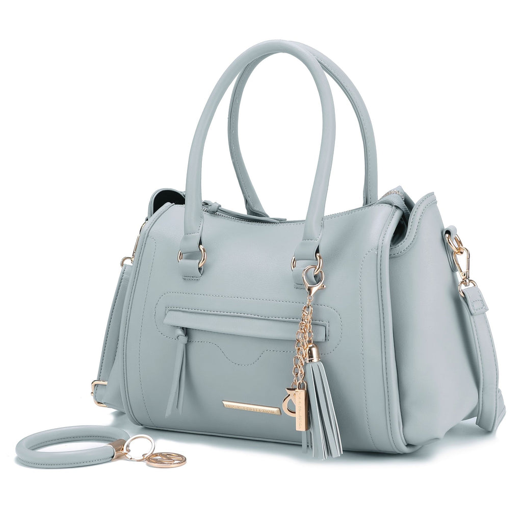 MKF Collection Valeria Satchel Handbag with Keyring by Mia K