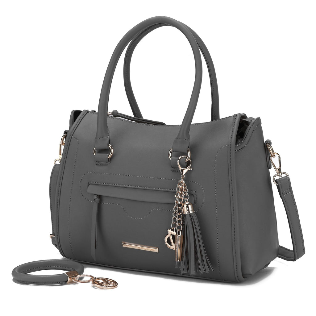 MKF Collection Valeria Satchel Handbag with Keyring by Mia K