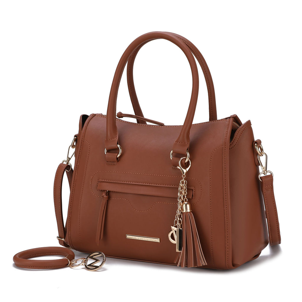 MKF Collection Valeria Satchel Handbag with Keyring by Mia K