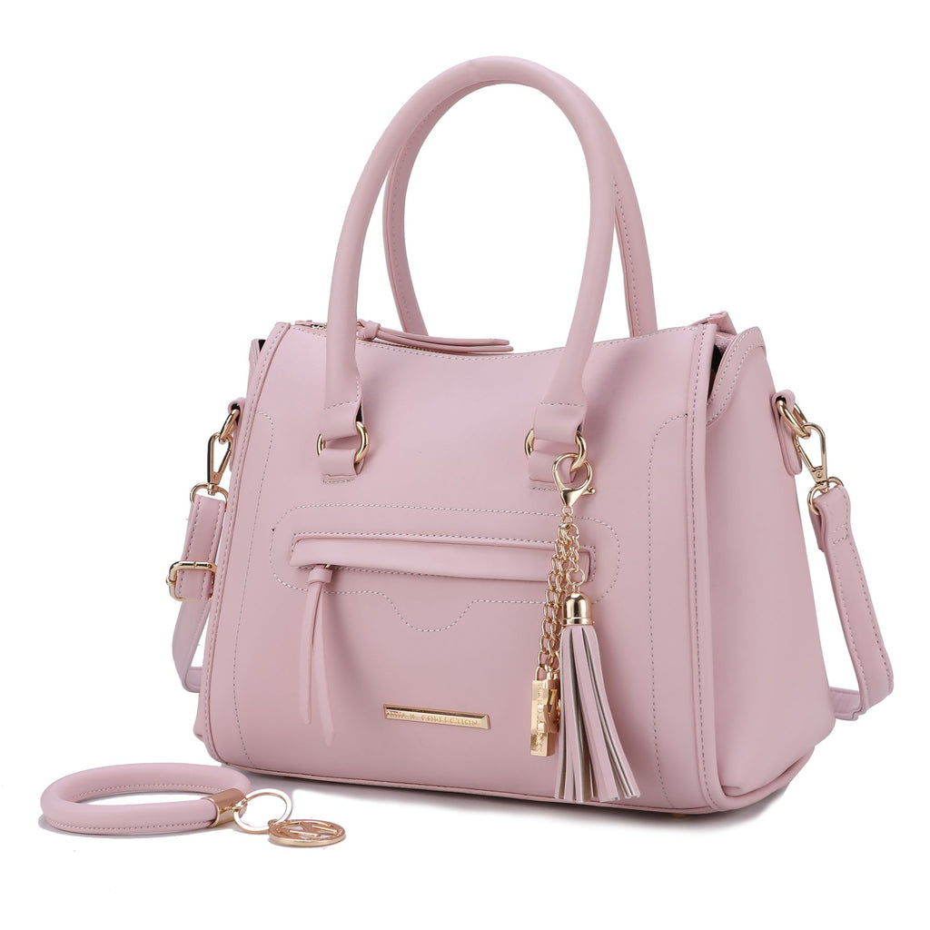 MKF Collection Valeria Satchel Handbag with Keyring by Mia K