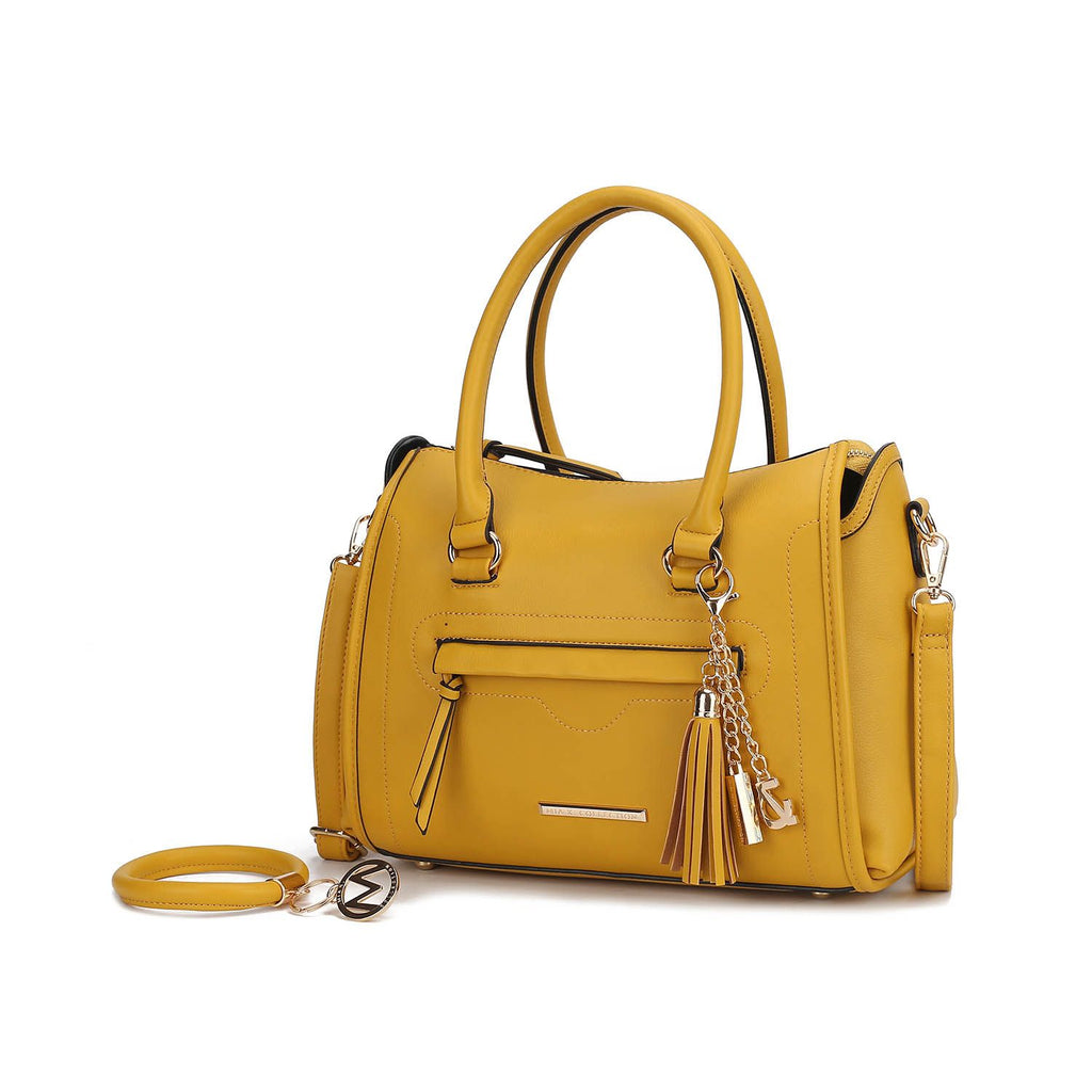 MKF Collection Valeria Satchel Handbag with Keyring by Mia K