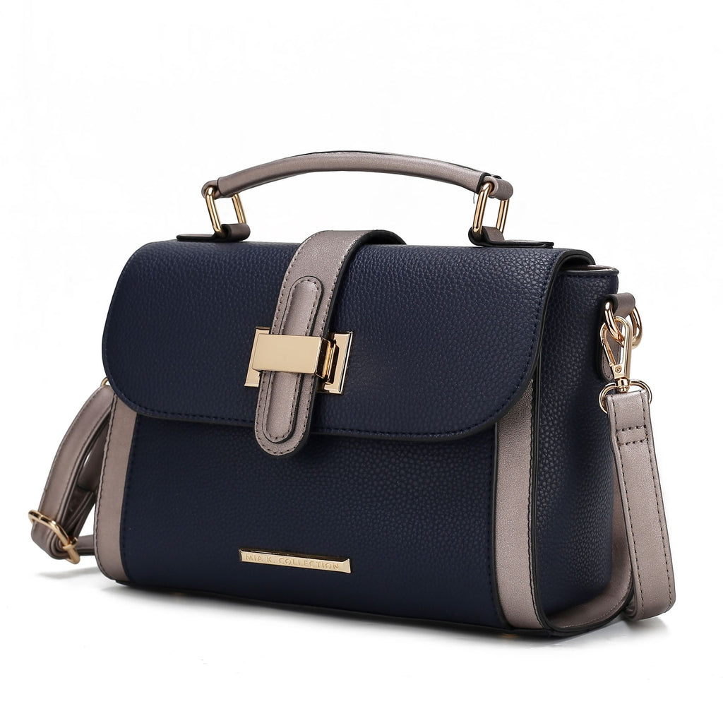 MKF Collection Willa Color Block Vegan Leather Women Shoulder Bag by Mia k