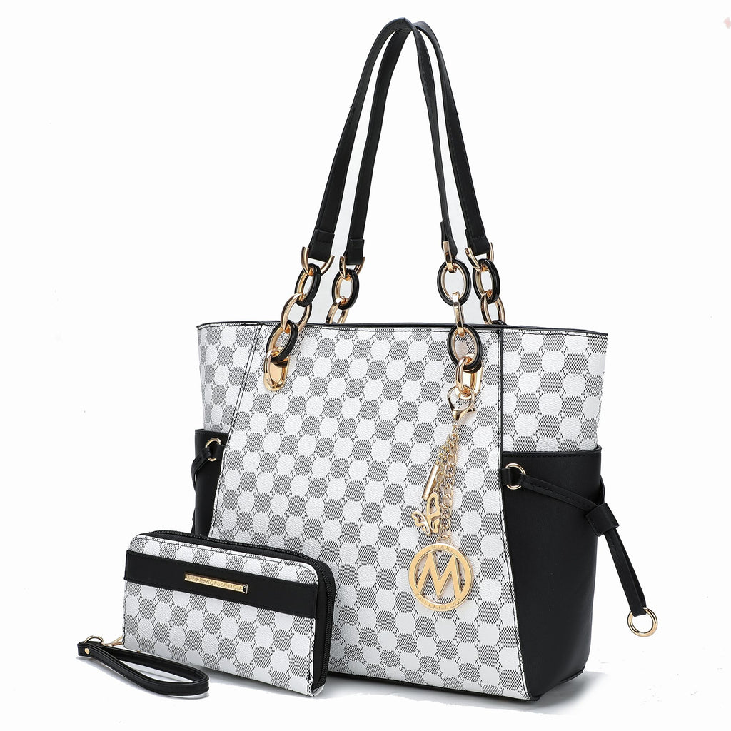 MKF Collection Xenia Circular Print Tote Bag with Wallet by Mia K