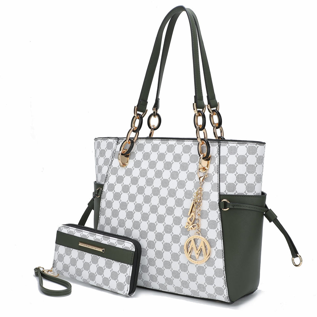 MKF Collection Xenia Circular Print Tote Bag with Wallet by Mia K