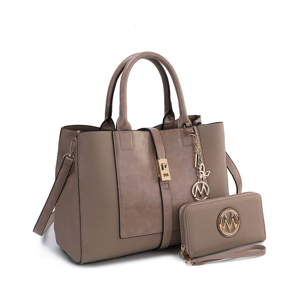 MKF Collection Yola Satchel Bag with Wallet Vegan Leather Women by Mia K