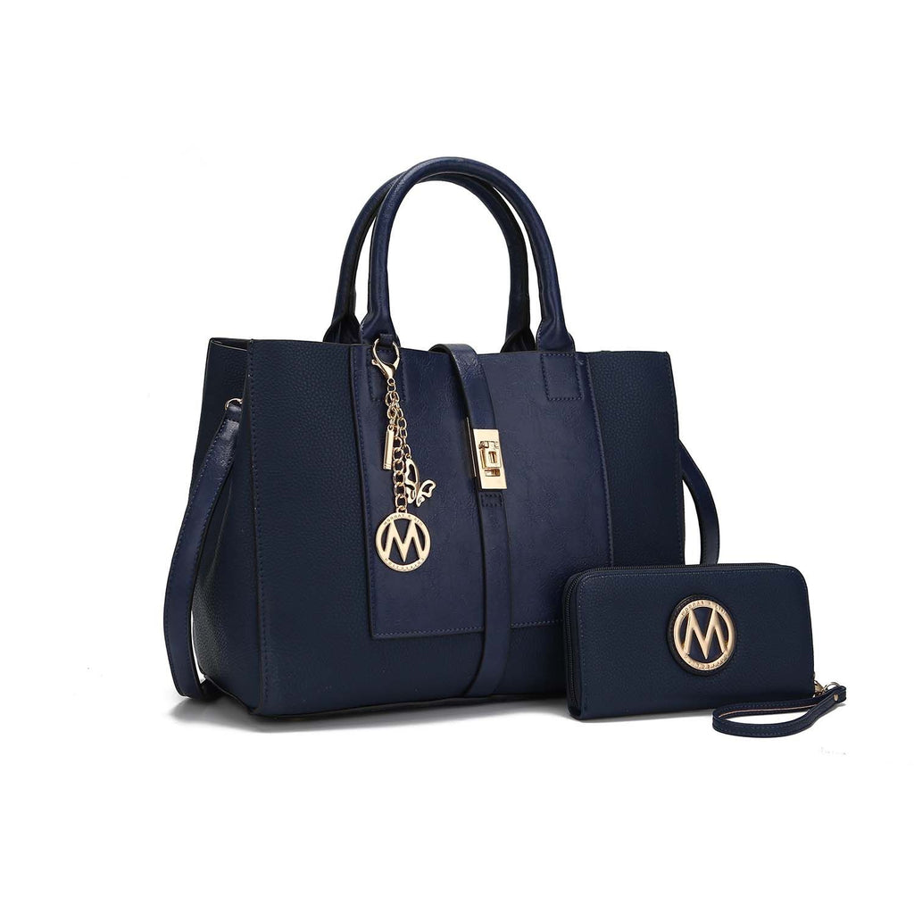 MKF Collection Yola Satchel Bag with Wallet Vegan Leather Women by Mia K