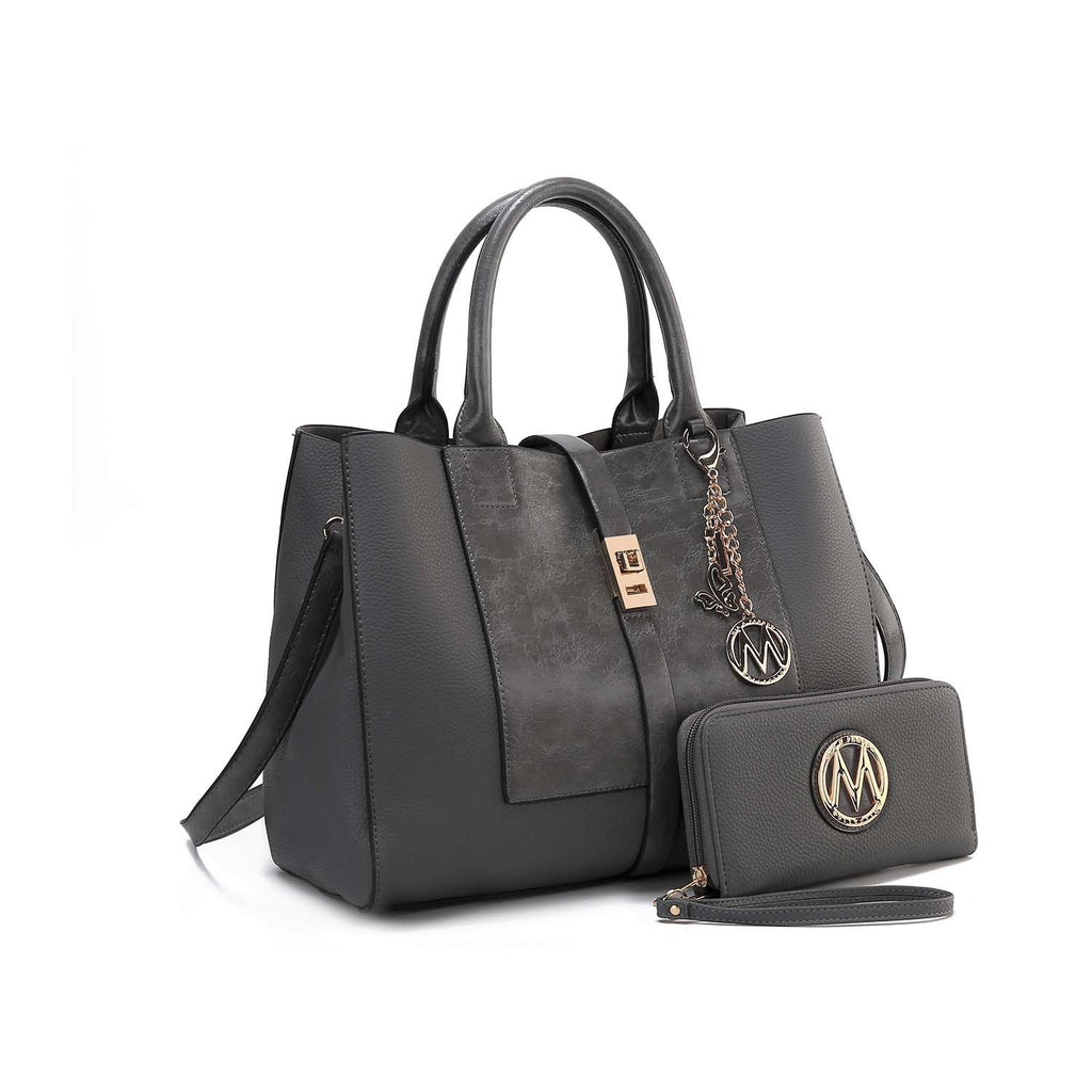 MKF Collection Yola Satchel Bag with Wallet Vegan Leather Women by Mia K