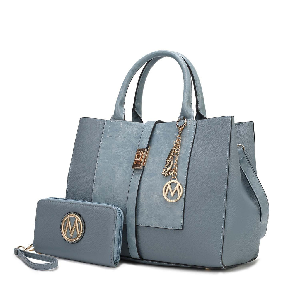 MKF Collection Yola Satchel Bag with Wallet Vegan Leather Women by Mia K