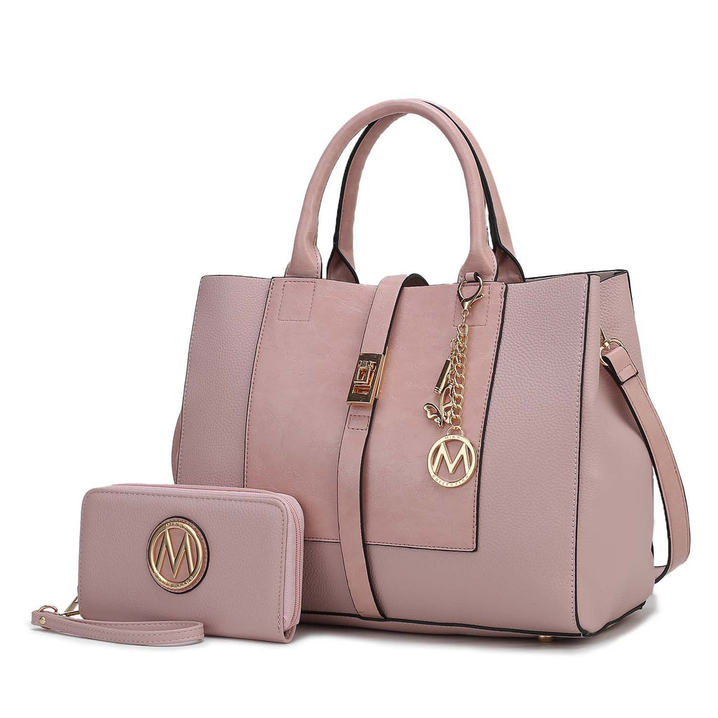 MKF Collection Yola Satchel Bag with Wallet Vegan Leather Women by Mia K