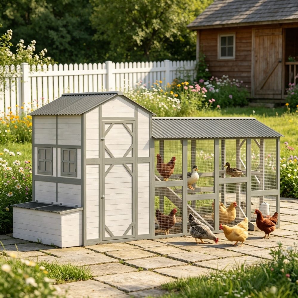 Modern Chicken Coop 146.9 Inches