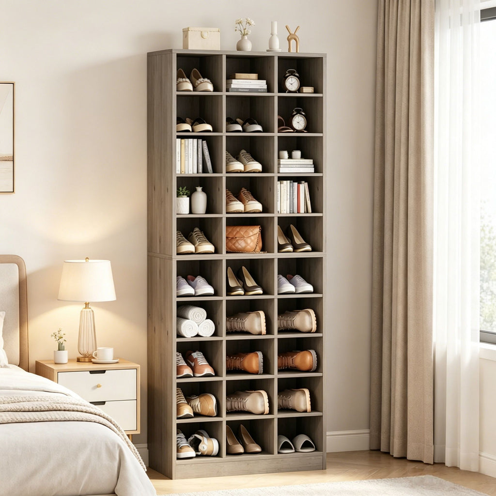 Modern Shoe Cabinet with Removable Shelves and Freestanding for Closet