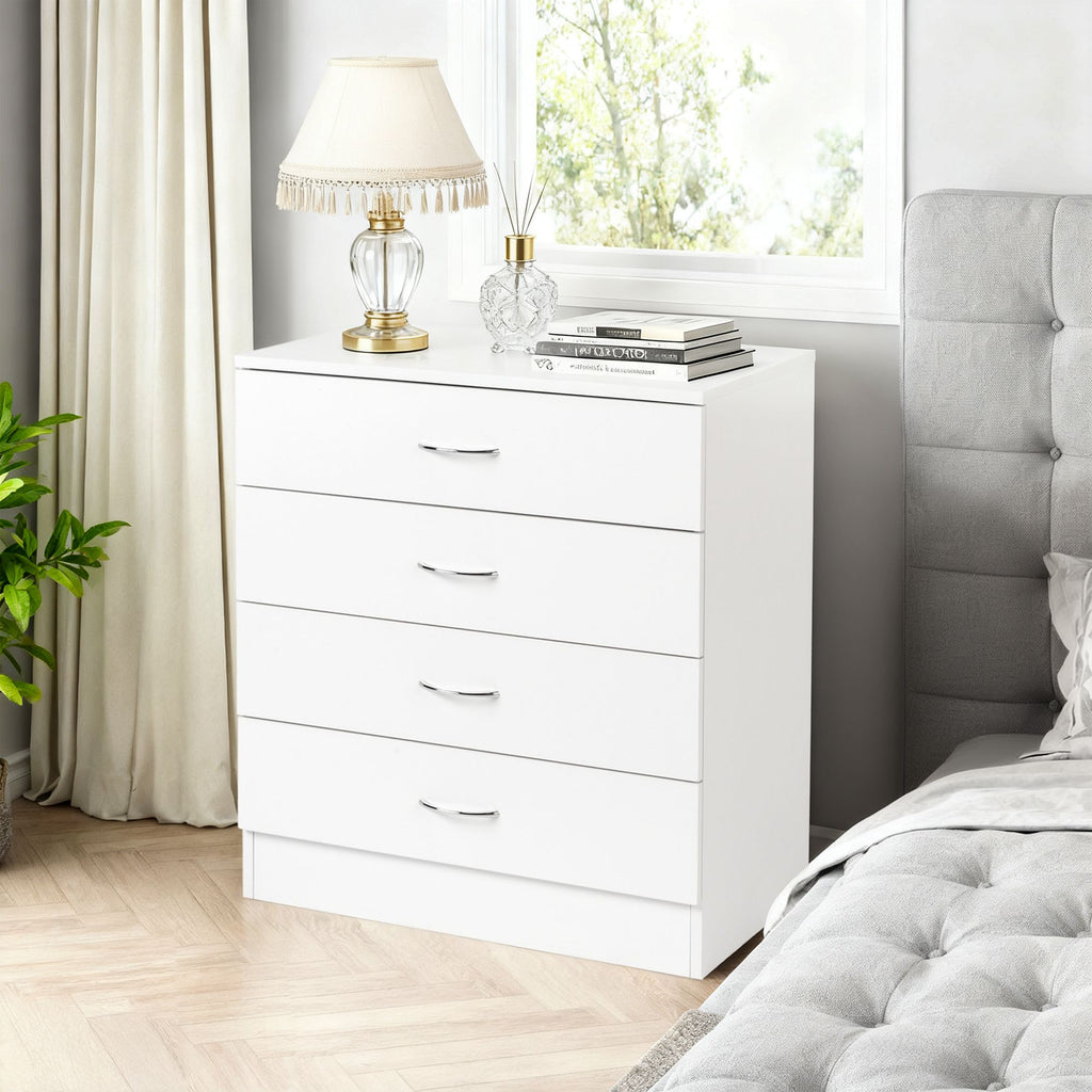 Modern Simple 4-Drawer Dresser White