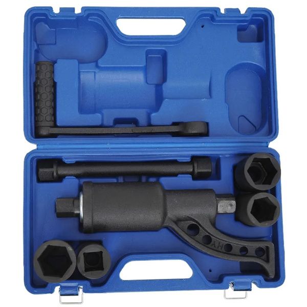 Multiplier Torque Wrench Labor Saving Lug Nut Wrench Cr-v Socket + Case