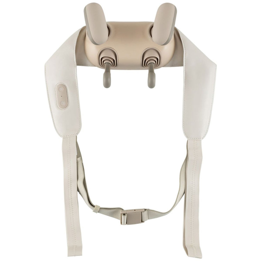 Neck Shoulder Massager - 4D Deep Tissue Kneading, 2 Modes & 2-Level Heat (104-113°F), Hands-Free Straps for Home/Office/Travel