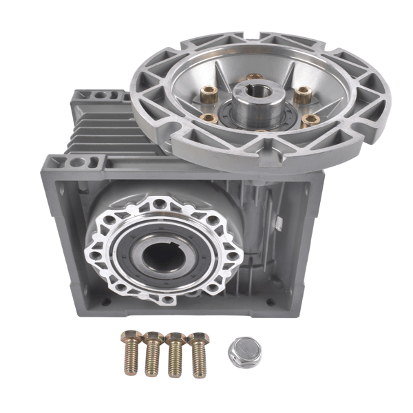New MRV063 Worm Gear Ratio 30:1 56C Mounting Flange Speed Reducer Gray Cast Aluminum