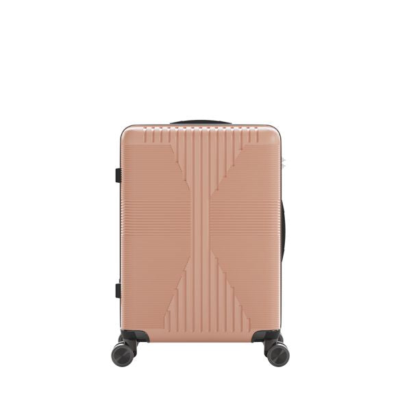 Non-TSA customs lock single 24-inch PP trolley case, 24in PP rose gold