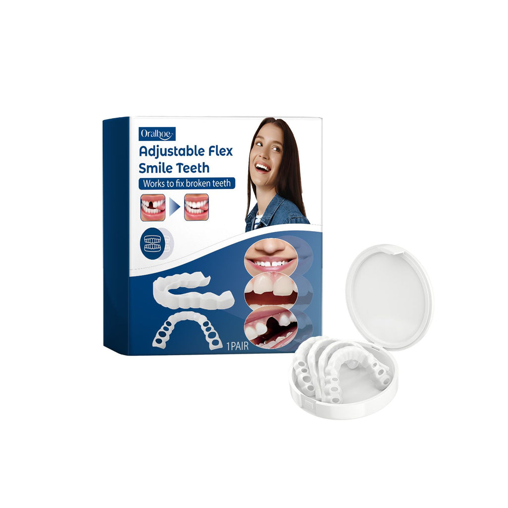 Oralhoe Adjustable Buckle Dentures, Artificial Braces Dentures Temporary Filling Orthodontic Dental Care