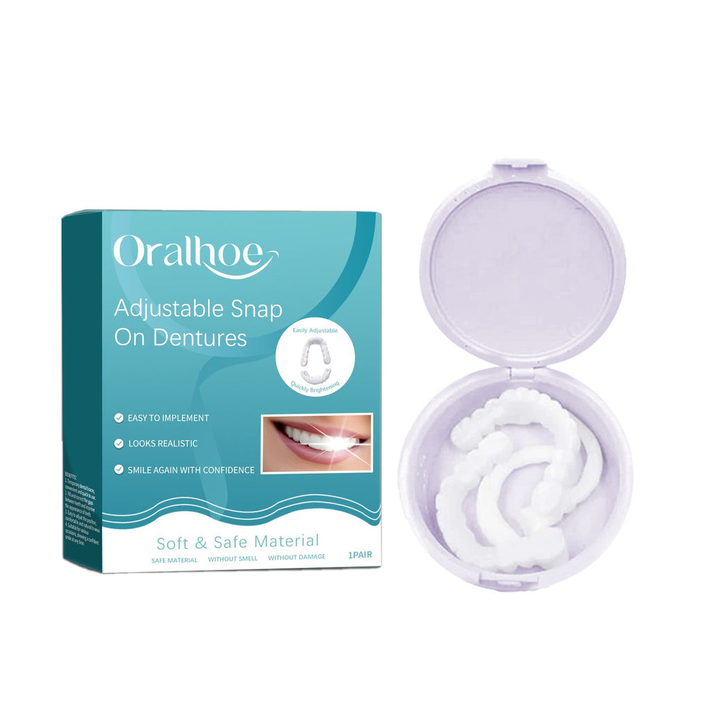 Oralhoe Adjustable Buckle Dentures Comfortable Natural Temporary Fillings Set For Interdental ion