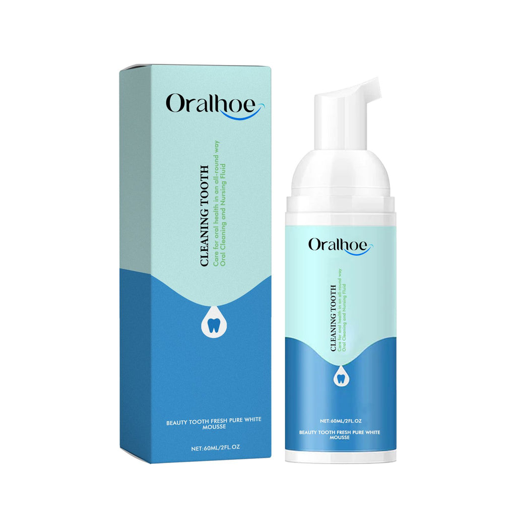 Oralhoe Beauty Tooth Fresh Pure White Mousse, Clean Bad Breath Stains White Teeth Care Gums Care Toothpaste