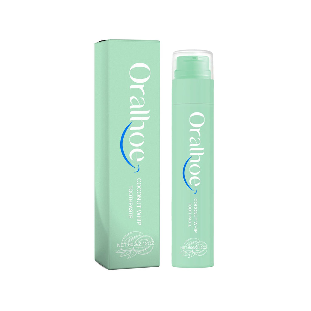 Oralhoe Coconut Whip Toothpaste, Multi-Flavor Teeth Clean Teeth Yellow Tartar Fresh Breath Beautiful Teeth